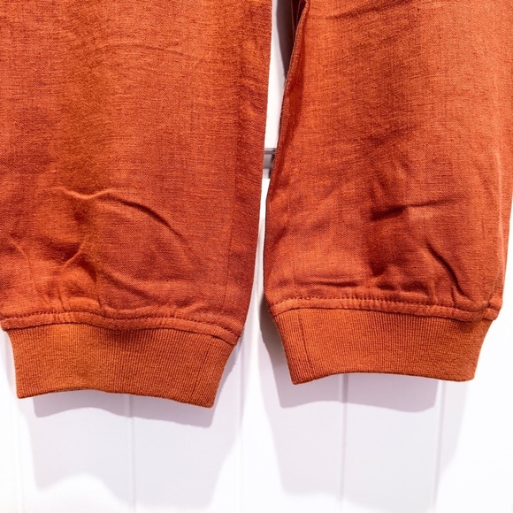 Women's Linen Blend Terracotta Joggers - Picture 5 of 8